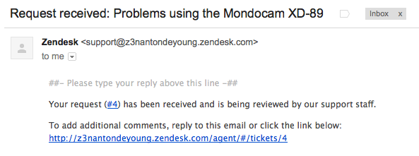 Update notifications in Zendesk 